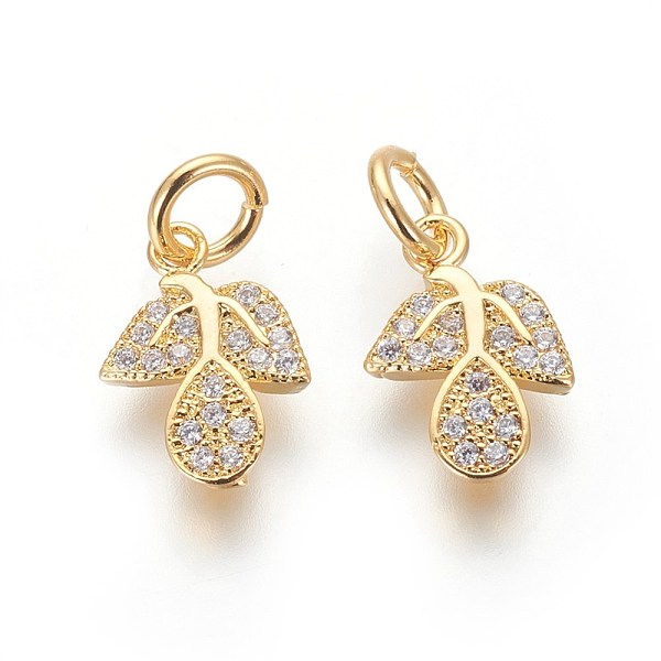 PandaHall Brass Micro Pave Cubic Zirconia Charms, Lead Free & Cadmium Free, Clear, Leaf, Golden, 11.5x8.5x2.5mm, Hole: 3mm Brass+Cubic...
PandaHall Brass Micro Pave Cubic Zirconia Charms, Lead Free & Cadmium Free, Clear, Leaf, Golden, 11.5x8.5x2.5mm, Hole: 3mm Brass+Cubic...