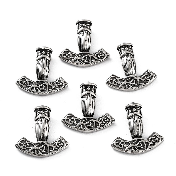 PandaHall 316 Surgical Stainless Steel Pendants, Thor's Hammer Charm, Antique Silver, 20x20x6.5mm, Hole: 3.3x2.8mm 316 Surgical Stainless...
PandaHall 316 Surgical Stainless Steel Pendants, Thor's Hammer Charm, Antique Silver, 20x20x6.5mm, Hole: 3.3x2.8mm 316 Surgical Stainless...