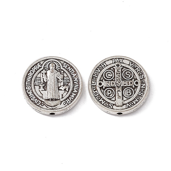 PandaHall Tibetan Style Alloy Beads, Flat Round with Priest & Cross Pattern, Antique Silver, 14.5x2.5mm, Hole: 1.2mm Alloy Flat Round
PandaHall Tibetan Style Alloy Beads, Flat Round with Priest & Cross Pattern, Antique Silver, 14.5x2.5mm, Hole: 1.2mm Alloy Flat Round