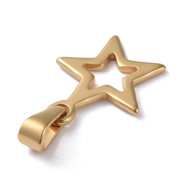 PandaHall 304 Stainless Steel Pendants, Star, Golden, 20x17x1.5mm, Hole: 8x3mm 304 Stainless Steel Star
PandaHall 304 Stainless Steel Pendants, Star, Golden, 20x17x1.5mm, Hole: 8x3mm 304 Stainless Steel Star
