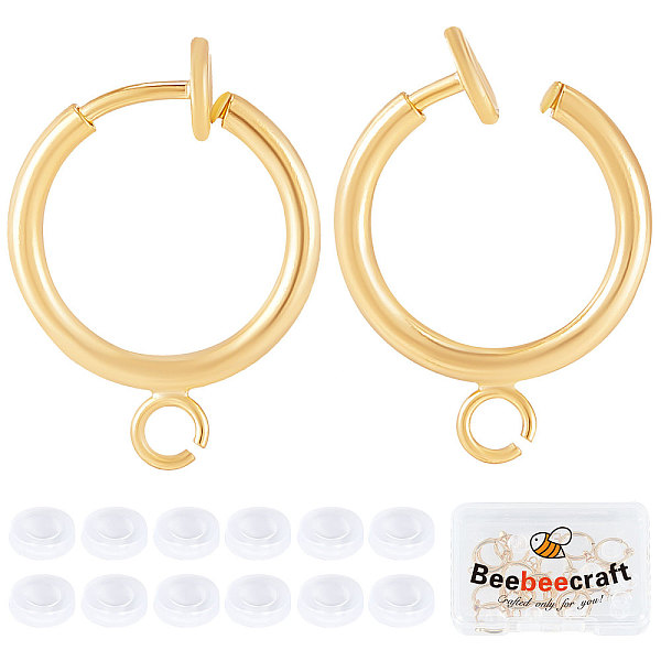 PandaHall Beebeecraft 20Pcs Brass Clip-on Earring Findings, with Horizontal Loops and 20Pcs Silicone Earring Pads, For Non-pierced Ears...
PandaHall Beebeecraft 20Pcs Brass Clip-on Earring Findings, with Horizontal Loops and 20Pcs Silicone Earring Pads, For Non-pierced Ears...