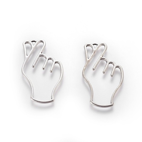 PandaHall Tibetan Style Zinc Alloy ASL Pendants, Gesture, Antique Silver, 41.5x24x2mm, Hole: 1.5mm Alloy Others
PandaHall Tibetan Style Zinc Alloy ASL Pendants, Gesture, Antique Silver, 41.5x24x2mm, Hole: 1.5mm Alloy Others