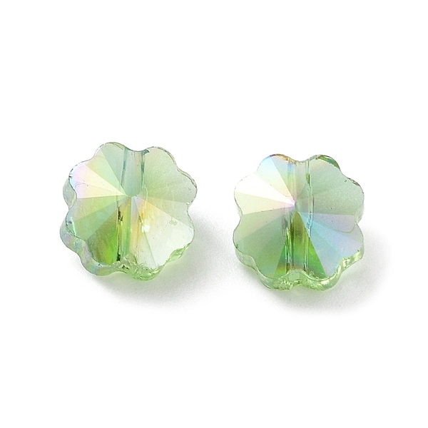 PandaHall Transparent Electroplate Glass Beads, AB Color, Faceted Clover, Light Green, 7.5x7.5x5mm, Hole: 1mm Glass Clover
PandaHall Transparent Electroplate Glass Beads, AB Color, Faceted Clover, Light Green, 7.5x7.5x5mm, Hole: 1mm Glass Clover