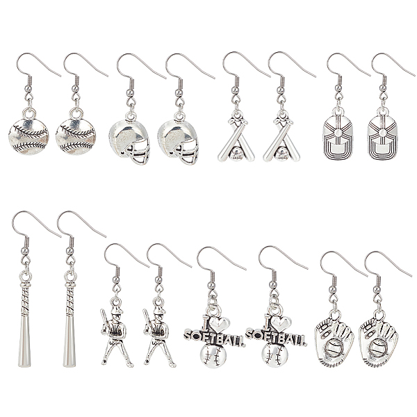 PandaHall ANATTASOUL 8 Pairs 8 Style Softball Sport Theme Alloy Dangle Earrings, 304 Stainless Steel Jewelry for Women, Antique Silver &...
PandaHall ANATTASOUL 8 Pairs 8 Style Softball Sport Theme Alloy Dangle Earrings, 304 Stainless Steel Jewelry for Women, Antique Silver &...