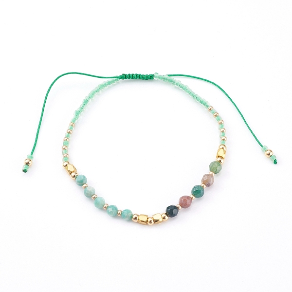 PandaHall Adjustable Nylon Cord Braided Bead Bracelets, with Natural Indian Agate & Flower Amazonite Beads, Glass Seed Beads and Brass Beads...
PandaHall Adjustable Nylon Cord Braided Bead Bracelets, with Natural Indian Agate & Flower Amazonite Beads, Glass Seed Beads and Brass Beads...