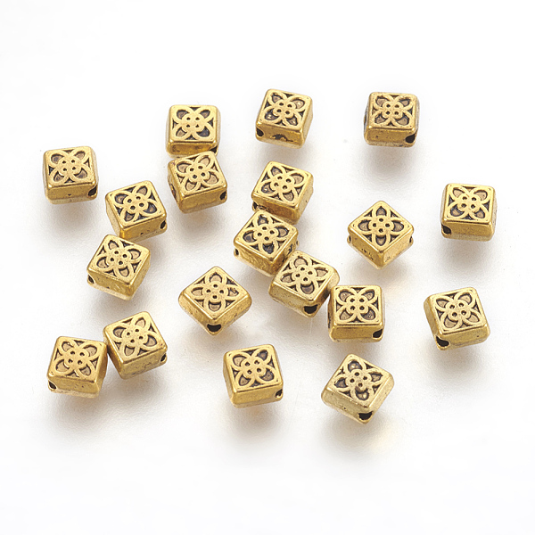 PandaHall Tibetan Style Alloy Beads, Antique Golden Color, Lead Free & Nickel Free & Cadmium Free, Square, 6x6.5x3mm, Hole: 1mm Alloy...
PandaHall Tibetan Style Alloy Beads, Antique Golden Color, Lead Free & Nickel Free & Cadmium Free, Square, 6x6.5x3mm, Hole: 1mm Alloy...