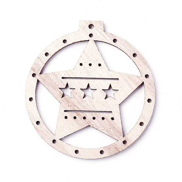 PandaHall Undyed Wood Big Pendants, Flat Round with Star, BurlyWood, 68.5x64x2.8mm, Hole: 2.5mm Wood Star Orange
PandaHall Undyed Wood Big Pendants, Flat Round with Star, BurlyWood, 68.5x64x2.8mm, Hole: 2.5mm Wood Star Orange