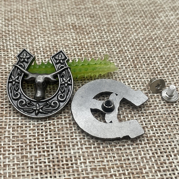PandaHall Horseshoe Zinc Alloy Screwback Rivets, for Clothes Bag Shoes Leather Craft, Cattle, 27mm Alloy Cattle
PandaHall Horseshoe Zinc Alloy Screwback Rivets, for Clothes Bag Shoes Leather Craft, Cattle, 27mm Alloy Cattle