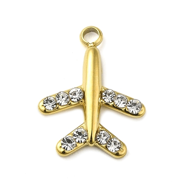PandaHall 316 Surgical Stainless Steel Pendant with Rhinestone, Real 18K Gold Plated, Airplane, 14x11x2mm, Hole: 1.4mm Stainless...
PandaHall 316 Surgical Stainless Steel Pendant with Rhinestone, Real 18K Gold Plated, Airplane, 14x11x2mm, Hole: 1.4mm Stainless...