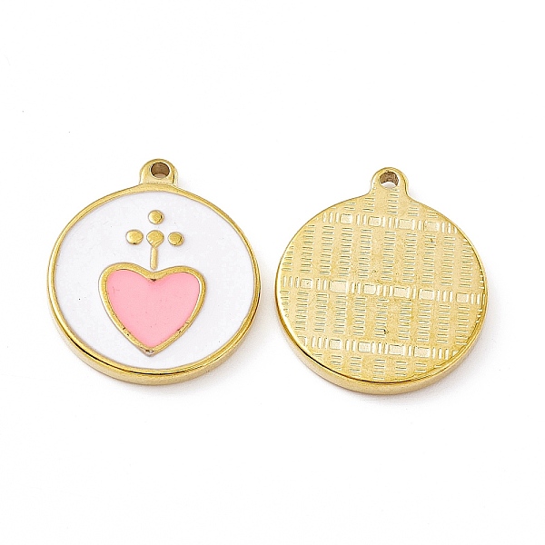PandaHall Vacuum Plating 201 Stainless Steel Pendants, with Enamel, Real 18K Gold Plated, Flat Round with Heart Charm, Pink, 23.5x20x2.7mm...
PandaHall Vacuum Plating 201 Stainless Steel Pendants, with Enamel, Real 18K Gold Plated, Flat Round with Heart Charm, Pink, 23.5x20x2.7mm...