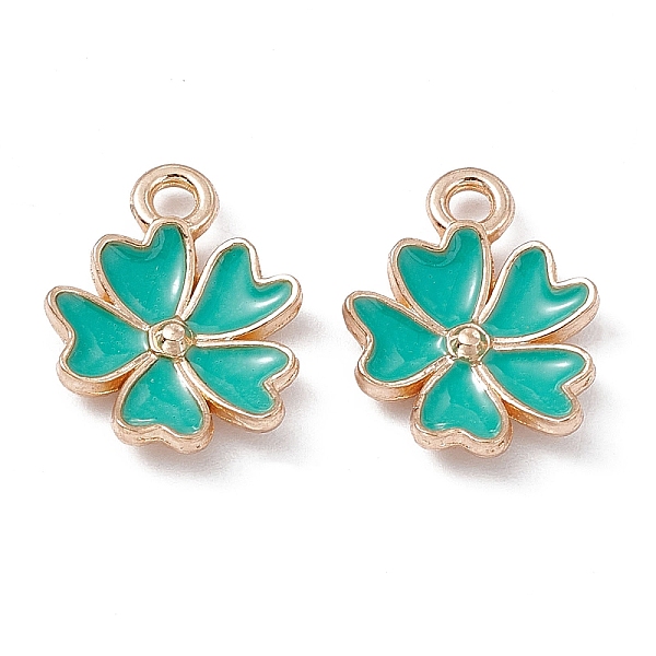 PandaHall Alloy Enamel Pendants, Light Gold, Flower Charm, Turquoise, 16x13x2.5mm, Hole: 2mm Alloy+Enamel Flower Green
PandaHall Alloy Enamel Pendants, Light Gold, Flower Charm, Turquoise, 16x13x2.5mm, Hole: 2mm Alloy+Enamel Flower Green
