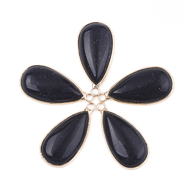 PandaHall Synthetic Blue Goldstone Pendants, with Brass Findings, teardrop, 33x16~16.5x6mm, Hole: 2mm Blue Goldstone Teardrop
PandaHall Synthetic Blue Goldstone Pendants, with Brass Findings, teardrop, 33x16~16.5x6mm, Hole: 2mm Blue Goldstone Teardrop