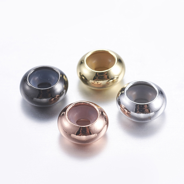 PandaHall Brass Beads, with Rubber Inside, Slider Beads, Stopper Beads, Rondelle, Mixed Color, 6x3mm, Hole: 2mm Brass Rondelle
PandaHall Brass Beads, with Rubber Inside, Slider Beads, Stopper Beads, Rondelle, Mixed Color, 6x3mm, Hole: 2mm Brass Rondelle