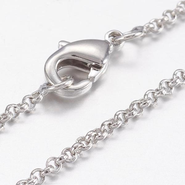 PandaHall Brass Chain Necklaces, Cross/Rolo Chain, with Lobster Claw Clasps, Real Platinum Plated, 17.4 inch(44.3cm), 1.5mm Brass
PandaHall Brass Chain Necklaces, Cross/Rolo Chain, with Lobster Claw Clasps, Real Platinum Plated, 17.4 inch(44.3cm), 1.5mm Brass