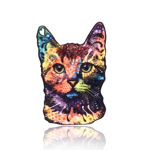 PandaHall Acrylic Flower Print Cat Brooch, for Backpack Clothes, Colorful, 55x40mm Acrylic Cat Shape
PandaHall Acrylic Flower Print Cat Brooch, for Backpack Clothes, Colorful, 55x40mm Acrylic Cat Shape