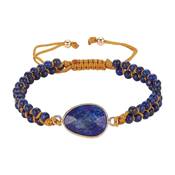 PandaHall Natural Lapis Lazuli Teardrop Link Braided Bead Bracelet, Double Line Gemstone Adjustable Bracelet for Women, Inner Diameter...
PandaHall Natural Lapis Lazuli Teardrop Link Braided Bead Bracelet, Double Line Gemstone Adjustable Bracelet for Women, Inner Diameter...