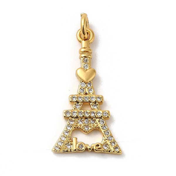 PandaHall Eiffel Tower with Word Love Rack Plating Brass Micro Pave Clear Cubic Zirconia Pendants, with Jump Ring, Long-Lasting Plated, Lead...
PandaHall Eiffel Tower with Word Love Rack Plating Brass Micro Pave Clear Cubic Zirconia Pendants, with Jump Ring, Long-Lasting Plated, Lead...