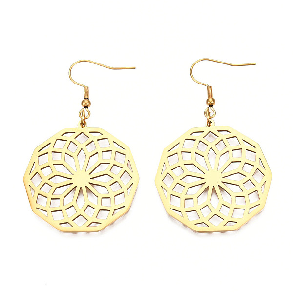 PandaHall 201 Stainless Steel Dangle Earrings, Seed of Life, Golden, 57mm, Pin: 0.6mm 201 Stainless Steel
PandaHall 201 Stainless Steel Dangle Earrings, Seed of Life, Golden, 57mm, Pin: 0.6mm 201 Stainless Steel