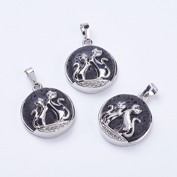 PandaHall Natural Lava Rock Pendants, with Brass Findings, Flat Round with Fox, Platinum, 28~29x23~24x9~10mm, Hole: 5x7mm Lava Rock Flat...
PandaHall Natural Lava Rock Pendants, with Brass Findings, Flat Round with Fox, Platinum, 28~29x23~24x9~10mm, Hole: 5x7mm Lava Rock Flat...