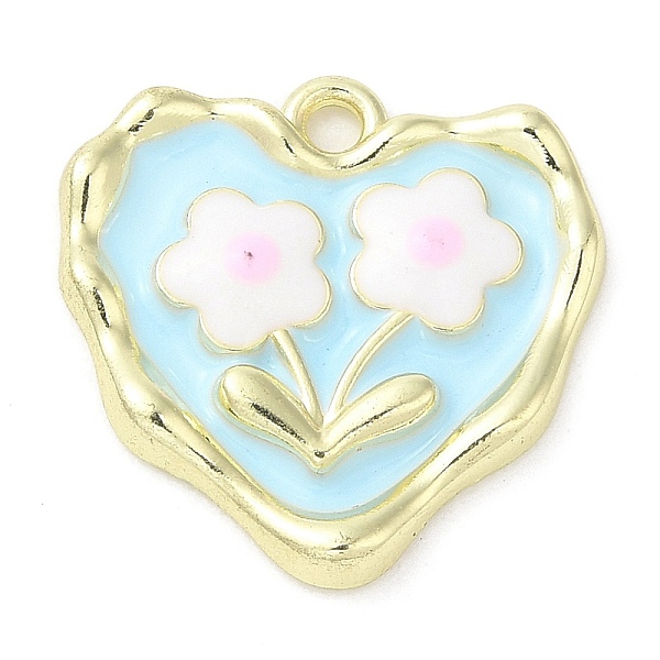 PandaHall Alloy Enamel Pendants, Golden, Heart with Flower Charm, Pale Turquoise, 18x18x3mm, Hole: 1.6mm Alloy+Enamel Heart
PandaHall Alloy Enamel Pendants, Golden, Heart with Flower Charm, Pale Turquoise, 18x18x3mm, Hole: 1.6mm Alloy+Enamel Heart