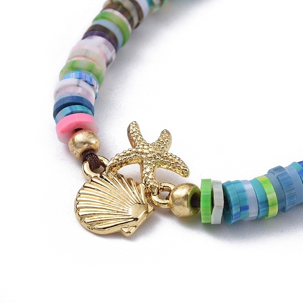 PandaHall Nylon Thread Braided Beads Bracelets, with Polymer Clay Heishi Beads, Glass Seed Beads and Alloy Findings, Shell & Starfish/Sea...
PandaHall Nylon Thread Braided Beads Bracelets, with Polymer Clay Heishi Beads, Glass Seed Beads and Alloy Findings, Shell & Starfish/Sea...
