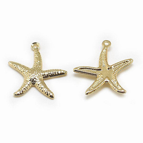 PandaHall Brass Pendants, Starfish/Sea Stars, Real 18K Gold Plated, 22x21x2mm, Hole: 1mm Brass Starfish
PandaHall Brass Pendants, Starfish/Sea Stars, Real 18K Gold Plated, 22x21x2mm, Hole: 1mm Brass Starfish