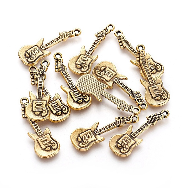 PandaHall Tibetan Style Alloy Pendant, Guitar, Lead Free and Cadmium Free, Antique Golden, 31x11x2mm, Hole: 2mm Alloy Musical Instruments
PandaHall Tibetan Style Alloy Pendant, Guitar, Lead Free and Cadmium Free, Antique Golden, 31x11x2mm, Hole: 2mm Alloy Musical Instruments