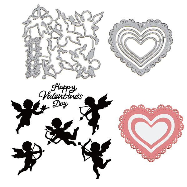 PandaHall GLOBLELAND 2Set Cupid Love Heart Cutting Dies for Card Making Valentine's Day Die Cuts Carbon Steel Embossing Stencils Template...
PandaHall GLOBLELAND 2Set Cupid Love Heart Cutting Dies for Card Making Valentine's Day Die Cuts Carbon Steel Embossing Stencils Template...