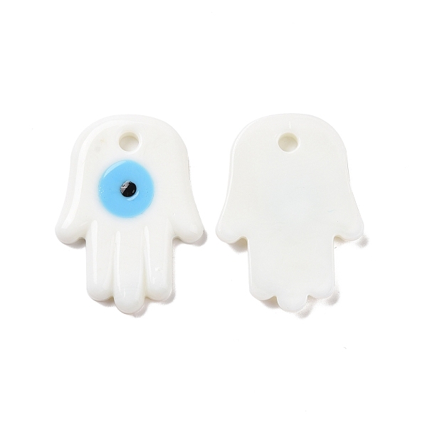PandaHall Handmade Evil Eye Lampwork Pendants, Hamsa Hand/Hand of Miriam, White, 50x36x6mm, Hole: 4.8mm Lampwork Palm White
PandaHall Handmade Evil Eye Lampwork Pendants, Hamsa Hand/Hand of Miriam, White, 50x36x6mm, Hole: 4.8mm Lampwork Palm White