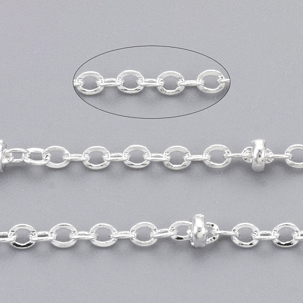 PandaHall Brass Curb Chains, Satellite Chains, Soldered, with Spool, Cadmium Free & Lead Free, Silver, 2x1.5x0.3mm, about 301.83 Feet...
PandaHall Brass Curb Chains, Satellite Chains, Soldered, with Spool, Cadmium Free & Lead Free, Silver, 2x1.5x0.3mm, about 301.83 Feet...