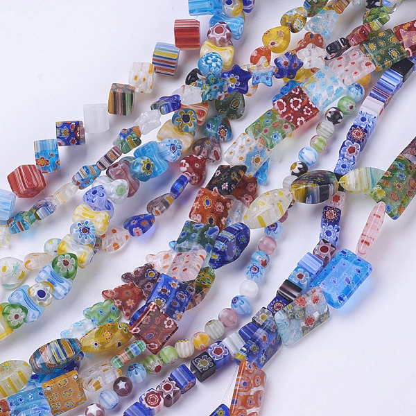 PandaHall Handmade Millefiori Glass Beads Strands, Mixed Shapes, Mixed Color, 6~16mm, Hole: 1mm, 15 inch~16 inch Millefiori Lampwork Mixed..., Multicolor
PandaHall Handmade Millefiori Glass Beads Strands, Mixed Shapes, Mixed Color, 6~16mm, Hole: 1mm, 15 inch~16 inch Millefiori Lampwork Mixed..., Multicolor