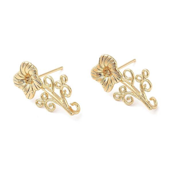 PandaHall Brass Stud Earring Findings, with Vertical Loops, Flower, Real 18K Gold Plated, 20x11.5mm, Hole: 1.2mm Brass Flower
PandaHall Brass Stud Earring Findings, with Vertical Loops, Flower, Real 18K Gold Plated, 20x11.5mm, Hole: 1.2mm Brass Flower