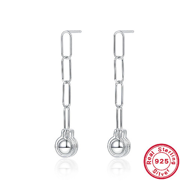PandaHall Rhodium Plated 925 Sterling Silver Round Ball Dangle Stud Earrings, Chains Tassel Earrings, Platinum, 64x12mm Sterling Silver...
PandaHall Rhodium Plated 925 Sterling Silver Round Ball Dangle Stud Earrings, Chains Tassel Earrings, Platinum, 64x12mm Sterling Silver...