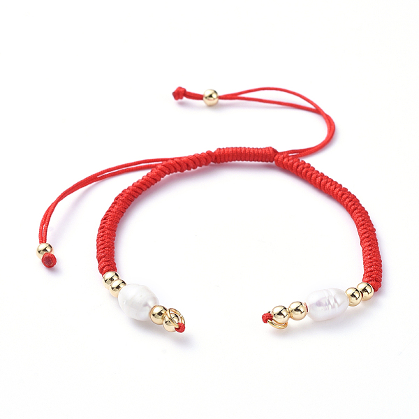 PandaHall Braided Nylon Cord for DIY Bracelet Making, with Natural Freshwater Pearl & Brass Findings, Golden, Red, 6-7/8 inch(17.5cm), 4mm...
PandaHall Braided Nylon Cord for DIY Bracelet Making, with Natural Freshwater Pearl & Brass Findings, Golden, Red, 6-7/8 inch(17.5cm), 4mm...
