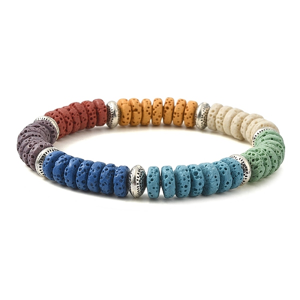PandaHall Dyed Natural Lava Rock Disc Beaded Stretch Bracelet, Colorful, Inner Diameter: 2-1/8 inch(5.35cm) Lava Rock Disc
PandaHall Dyed Natural Lava Rock Disc Beaded Stretch Bracelet, Colorful, Inner Diameter: 2-1/8 inch(5.35cm) Lava Rock Disc