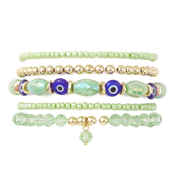 PandaHall 5Pcs 5 Style Glass & Lampwork Evil Eye Stretch Bracelets Set, Stackable Bracelet with Round Charms, Light Green, Inner Diameter...
PandaHall 5Pcs 5 Style Glass & Lampwork Evil Eye Stretch Bracelets Set, Stackable Bracelet with Round Charms, Light Green, Inner Diameter...