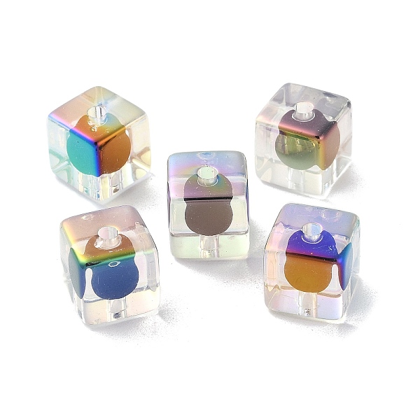 PandaHall UV Plating Rainbow Iridescent Acrylic Beads, Bead in Bead, Faceted, Cube, 12x12x12mm, Hole: 2.5mm Acrylic Cube
PandaHall UV Plating Rainbow Iridescent Acrylic Beads, Bead in Bead, Faceted, Cube, 12x12x12mm, Hole: 2.5mm Acrylic Cube