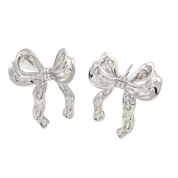 PandaHall Rack Plating Brass Stud Earrings, Long-Lasting Plated, Lead Free & Cadmium Free, Bowknot, Platinum, 27.5x24mm Brass Bowknot
PandaHall Rack Plating Brass Stud Earrings, Long-Lasting Plated, Lead Free & Cadmium Free, Bowknot, Platinum, 27.5x24mm Brass Bowknot