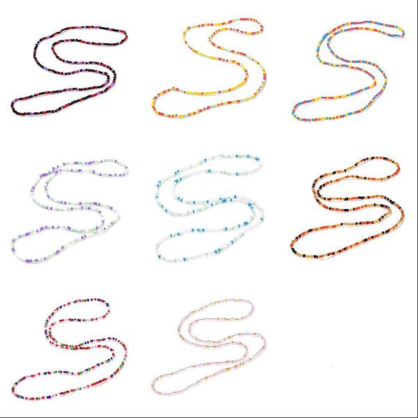 PandaHall 8Pcs 8 Colors Waist Beads, Sparkling Glass Seed Stretch Body Chain, Fashion Bikini Jewelry for Women, Mixed Color, 31-1/2~32-1/4..., Multicolor
PandaHall 8Pcs 8 Colors Waist Beads, Sparkling Glass Seed Stretch Body Chain, Fashion Bikini Jewelry for Women, Mixed Color, 31-1/2~32-1/4..., Multicolor