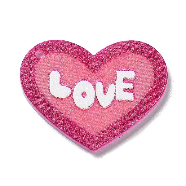 PandaHall Valentine's Day Acrylic Pendants, Heart with LOVE, Pale Violet Red, 22x28x2mm, Hole: 1.4mm Acrylic
PandaHall Valentine's Day Acrylic Pendants, Heart with LOVE, Pale Violet Red, 22x28x2mm, Hole: 1.4mm Acrylic