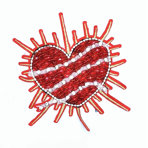 PandaHall Heart Beading Sequin Rhinestone Costume Accessories, for Valentine's Day, Cerise, 161x146mm Cloth Heart Red
PandaHall Heart Beading Sequin Rhinestone Costume Accessories, for Valentine's Day, Cerise, 161x146mm Cloth Heart Red