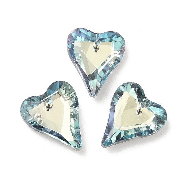 PandaHall Electroplated Glass Pendants, Back Plated, Faceted, Heart Charms, Light Blue, 17.5x14x5mm, Hole: 1.2mm Glass Heart
PandaHall Electroplated Glass Pendants, Back Plated, Faceted, Heart Charms, Light Blue, 17.5x14x5mm, Hole: 1.2mm Glass Heart