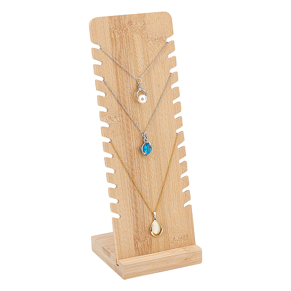 PandaHall PH 12 Slots Necklace Display Stands, Bamboo Jewelry Holder Stand Wood Long Chain Jewelry Organizer for Necklace Braclet Pendants..., Orange
PandaHall PH 12 Slots Necklace Display Stands, Bamboo Jewelry Holder Stand Wood Long Chain Jewelry Organizer for Necklace Braclet Pendants..., Orange