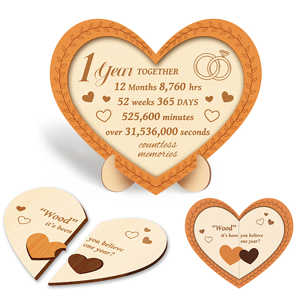 PandaHall WADORN Heart Shape Happy Commemorative Card, 1 th Wood Commemorative Cards for Him Her Romantic Wedding Commemorative Card Funny...
PandaHall WADORN Heart Shape Happy Commemorative Card, 1 th Wood Commemorative Cards for Him Her Romantic Wedding Commemorative Card Funny...