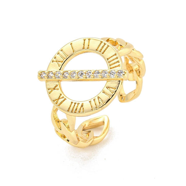 PandaHall Clock Brass Micro Pave Clear Cubic Zirconia Open Cuff Rings, Long-Lasting Plated, Golden, US Size 9 3/4(19.5mm) Brass+Cubic...
PandaHall Clock Brass Micro Pave Clear Cubic Zirconia Open Cuff Rings, Long-Lasting Plated, Golden, US Size 9 3/4(19.5mm) Brass+Cubic...