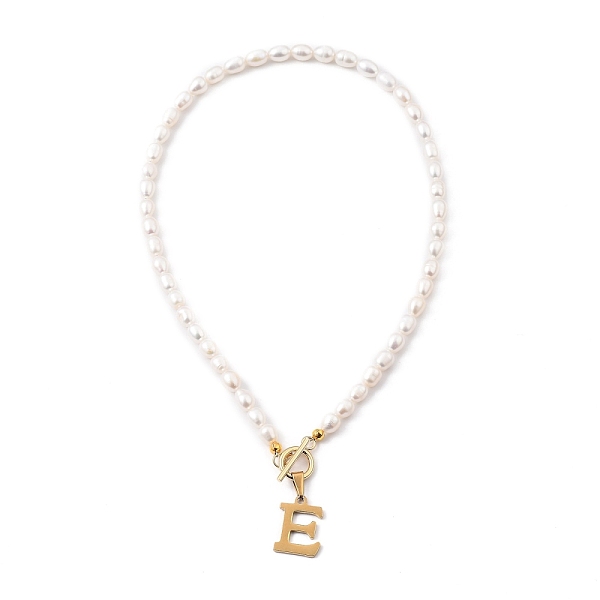 PandaHall 304 Stainless Steel Pendant Necklaces, with Natural Cultured Freshwater Pearl Beads and Toggle Clasps, Letter, Golden, Letter.E...
PandaHall 304 Stainless Steel Pendant Necklaces, with Natural Cultured Freshwater Pearl Beads and Toggle Clasps, Letter, Golden, Letter.E...