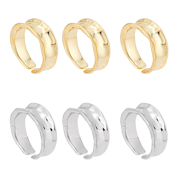PandaHall UNICRAFTALE 2 Color 6Pcs Wave Open Cuff Ring Blank Core Ring Gold Grooved Rings Vintage Thumb Finger Rings Metal DIY Inlay Rings...
PandaHall UNICRAFTALE 2 Color 6Pcs Wave Open Cuff Ring Blank Core Ring Gold Grooved Rings Vintage Thumb Finger Rings Metal DIY Inlay Rings...