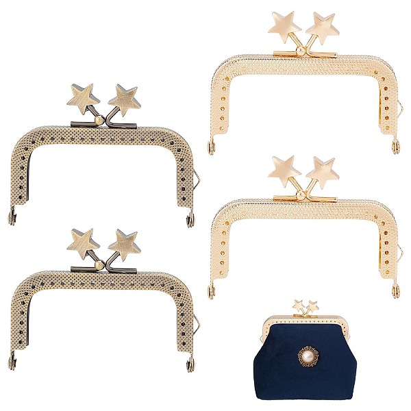 PandaHall 4Pcs 2 Colors Square with Star Iron Purse Frames, for Bag Sewing Craft, Mixed Color, 6.7x8.9x0.95cm, Hole: 1mm & 2.5x5.5mm...
PandaHall 4Pcs 2 Colors Square with Star Iron Purse Frames, for Bag Sewing Craft, Mixed Color, 6.7x8.9x0.95cm, Hole: 1mm & 2.5x5.5mm...
