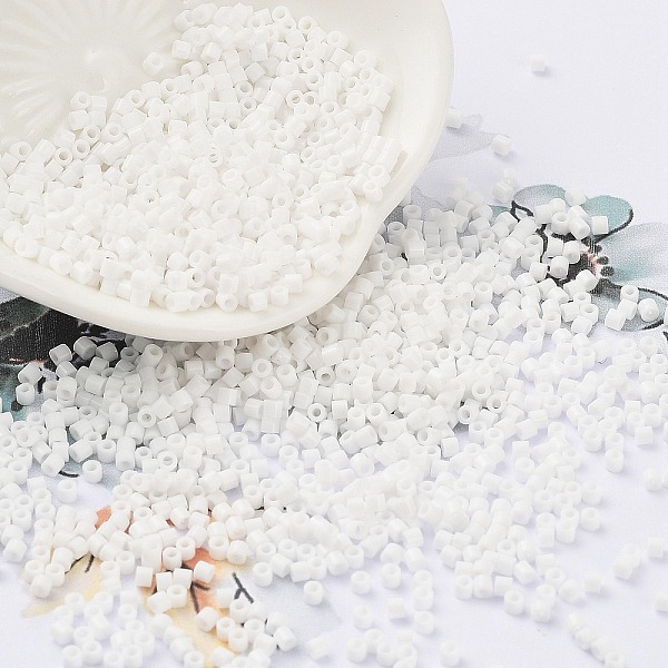 PandaHall Opaque Colours Glass Seed Beads, Cylinder, WhiteSmoke, 2x1.5mm, Hole: 1mm Glass White
PandaHall Opaque Colours Glass Seed Beads, Cylinder, WhiteSmoke, 2x1.5mm, Hole: 1mm Glass White