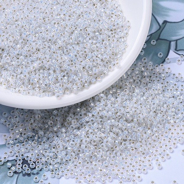 PandaHall MIYUKI Round Rocailles Beads, Japanese Seed Beads, 11/0, (RR551) Gilt Lined Opal, 2x1.3mm, Hole: 0.8mm, about 1111pcs/10g Glass..., White
PandaHall MIYUKI Round Rocailles Beads, Japanese Seed Beads, 11/0, (RR551) Gilt Lined Opal, 2x1.3mm, Hole: 0.8mm, about 1111pcs/10g Glass..., White